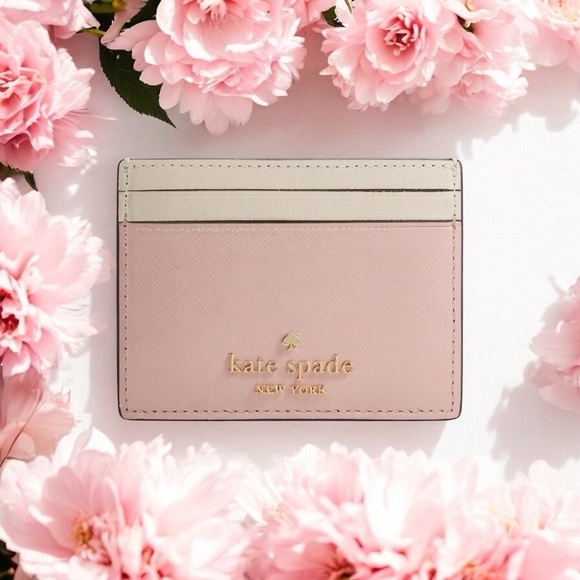 Kate Spade Madison Small Slim Card Holder - Rose Smoke Multi - NWT - Picture 1 of 11